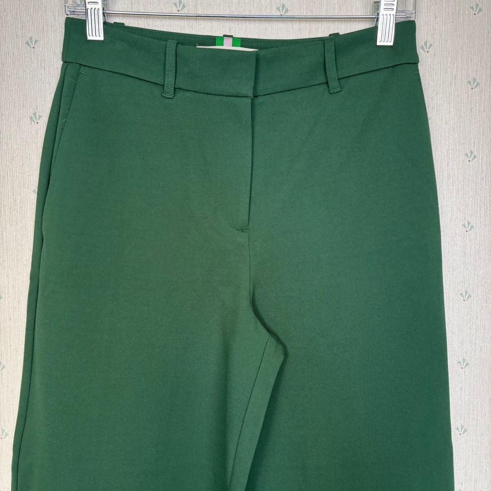 NWOT Boden Belgravia Ponte Crop Trousers 6P Hunter Green Preppy Office Travel - Picture 6 of 15